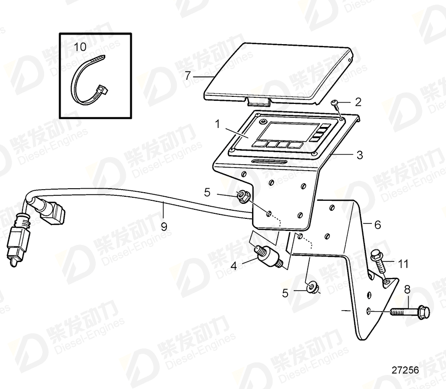 VOLVO Control panel 21898783 Drawing